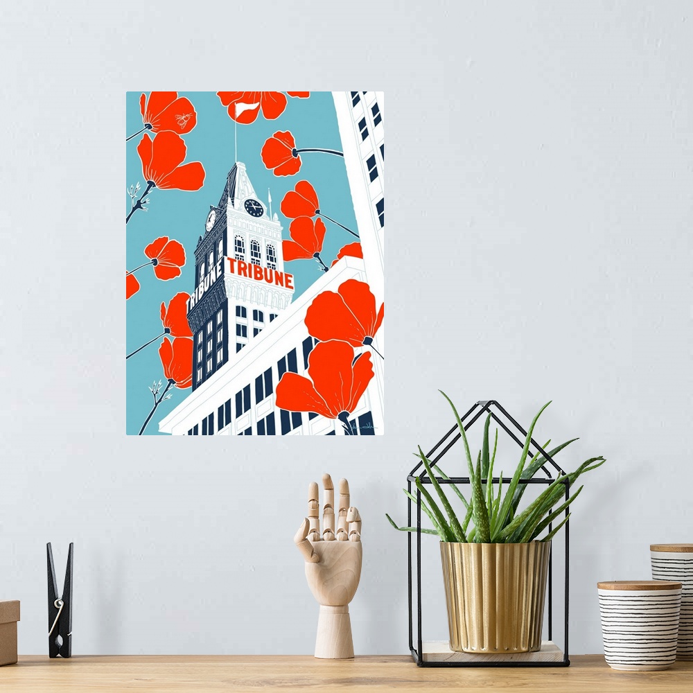 A bohemian room featuring Tribune Tower - Oakland