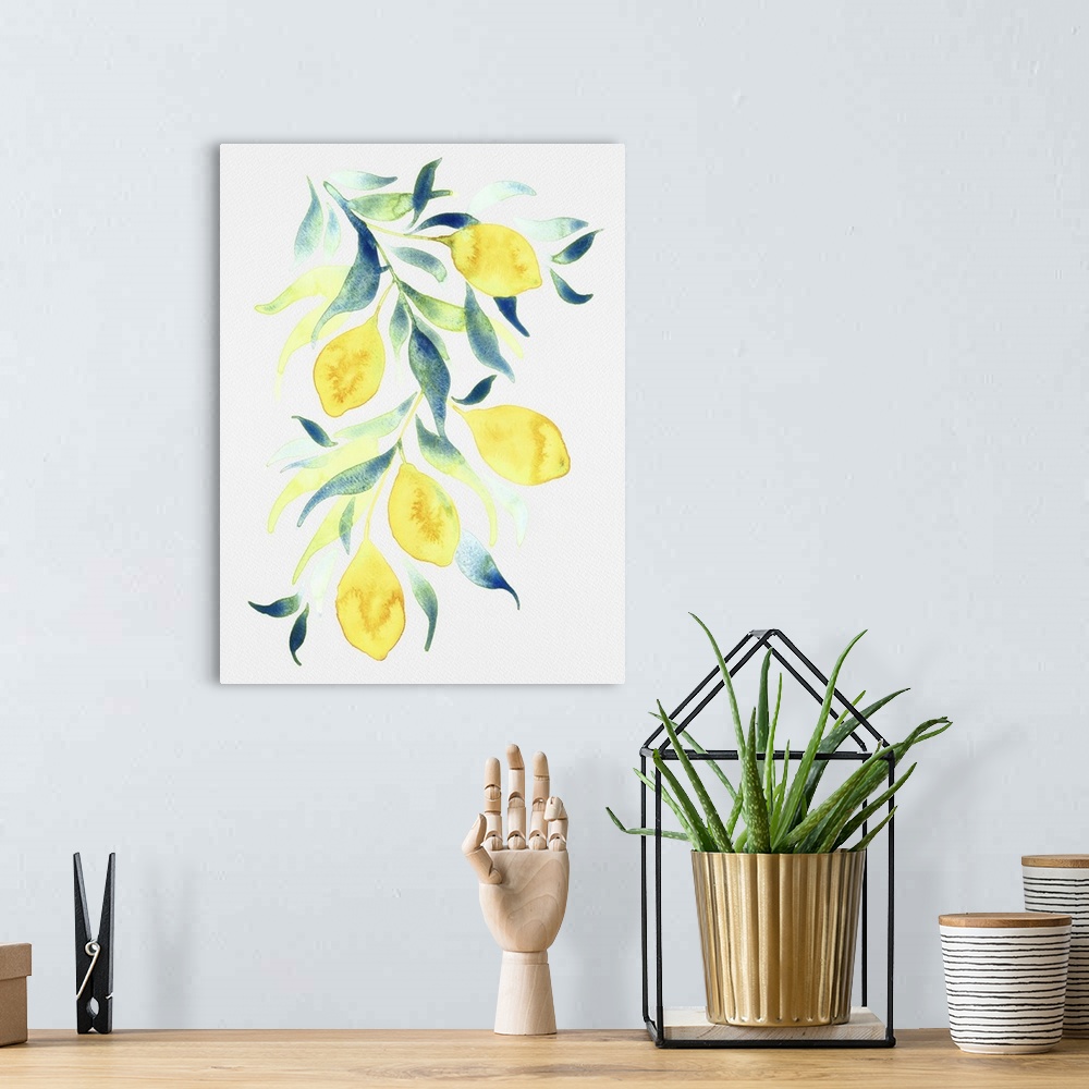 A bohemian room featuring Watercolor Lemons