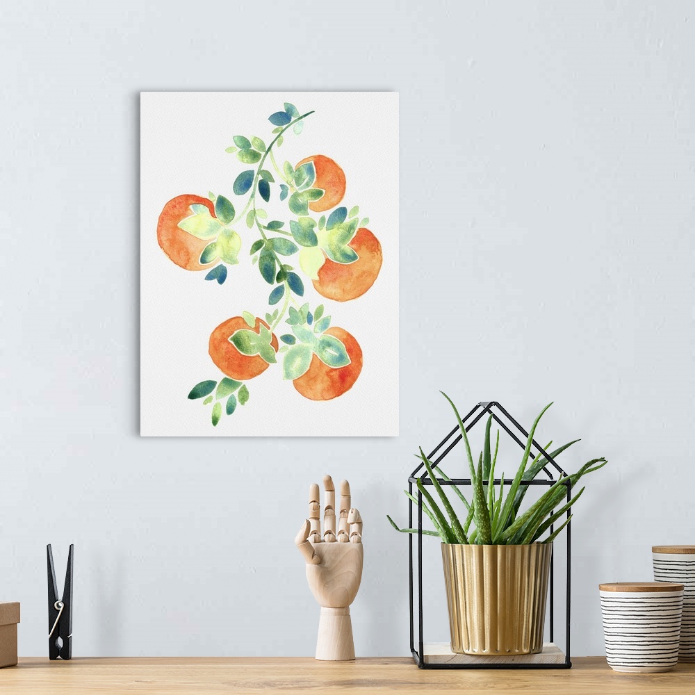 A bohemian room featuring Watercolor Oranges