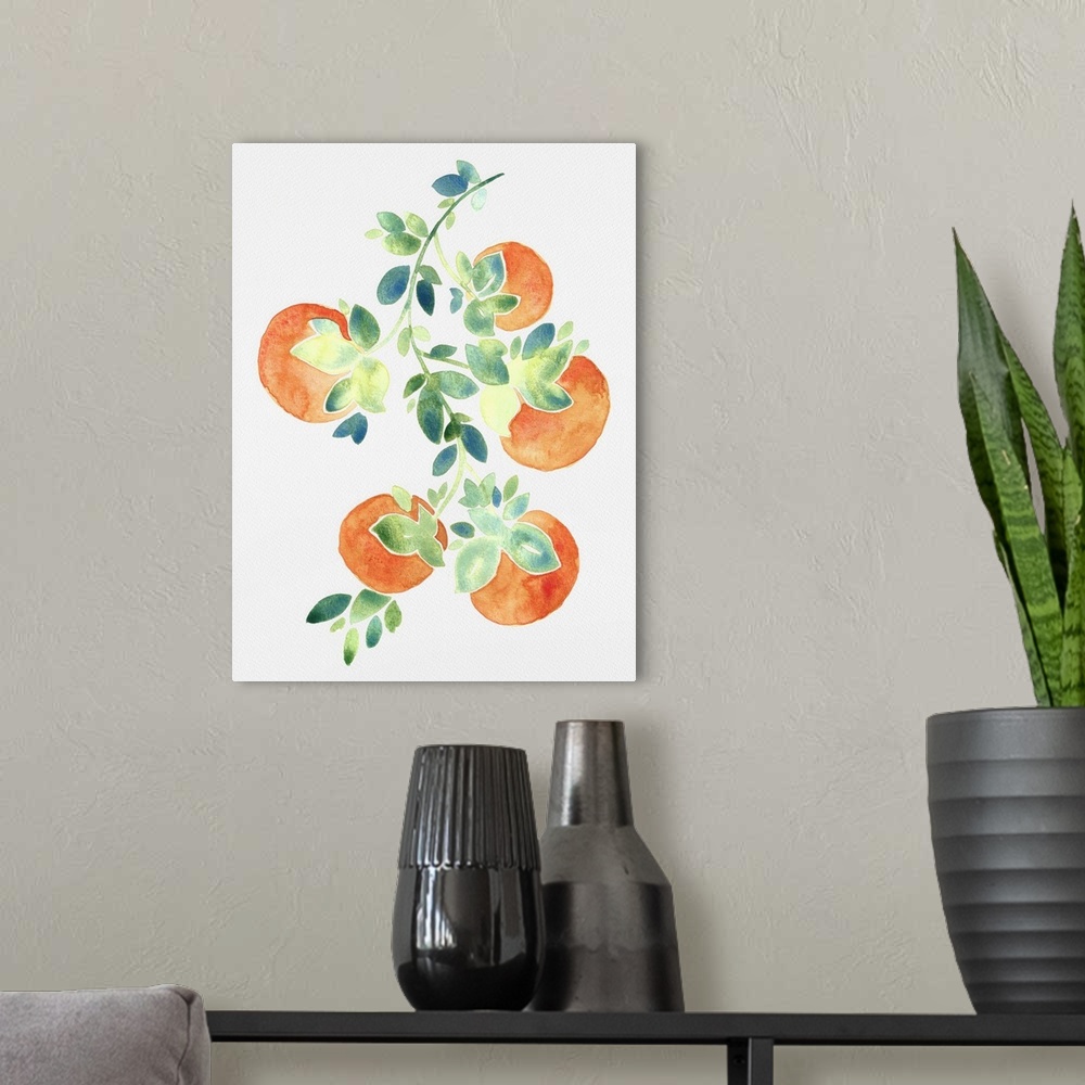 A modern room featuring Watercolor Oranges