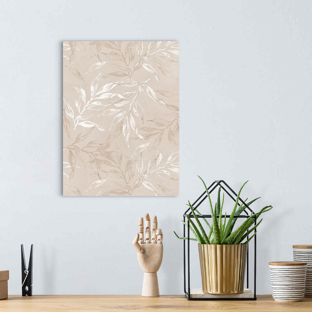 A bohemian room featuring White Leaves 1