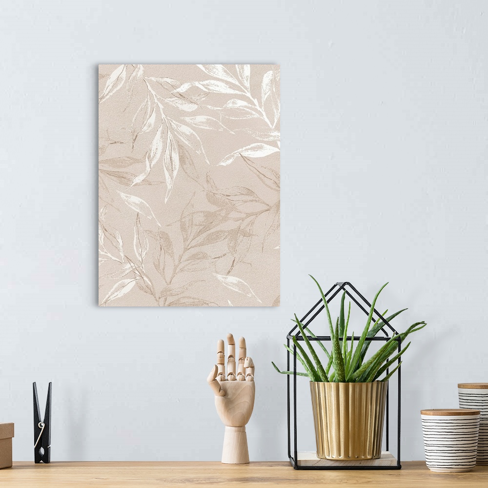 A bohemian room featuring White Leaves 2