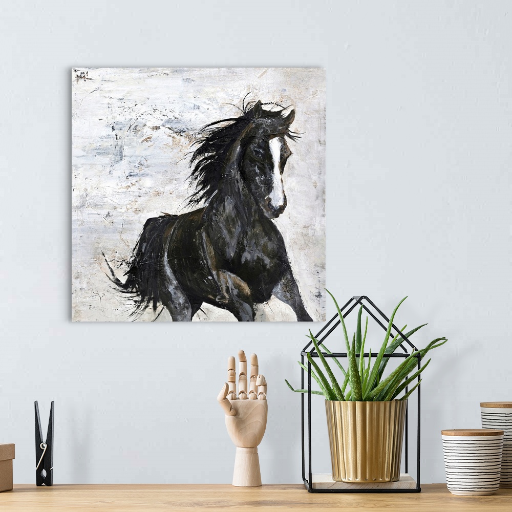A bohemian room featuring Wild Horse 1