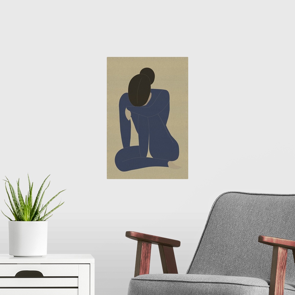 A modern room featuring Woman In Thought