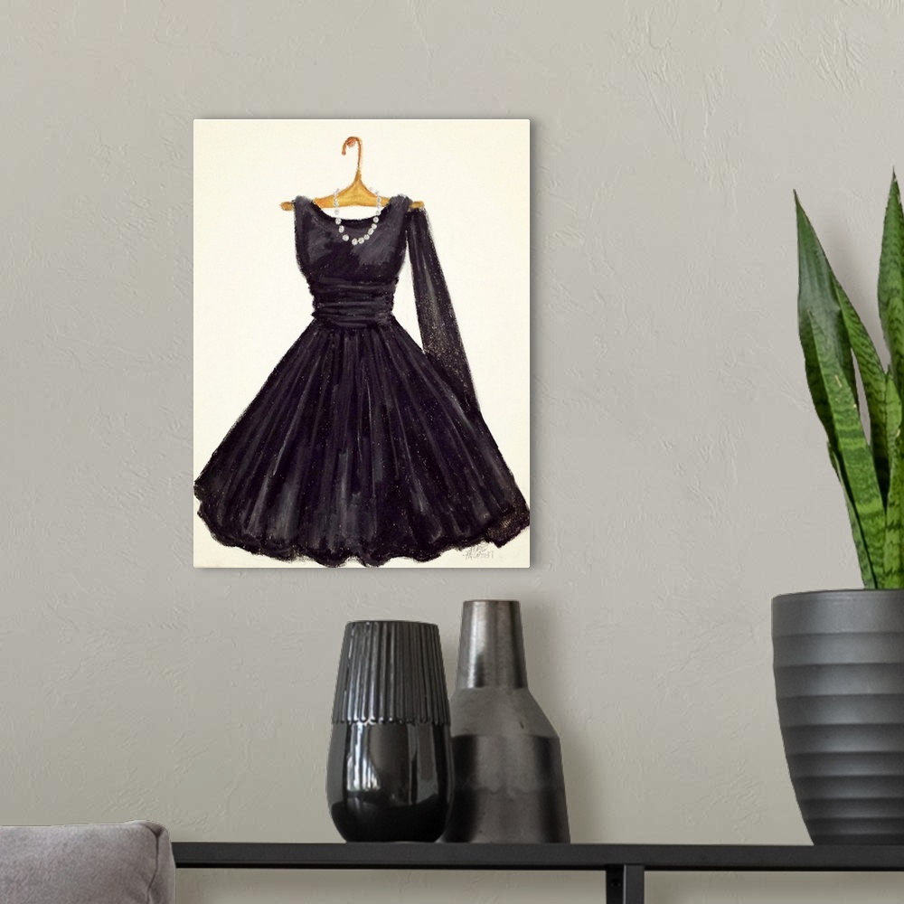 A modern room featuring Black Dress