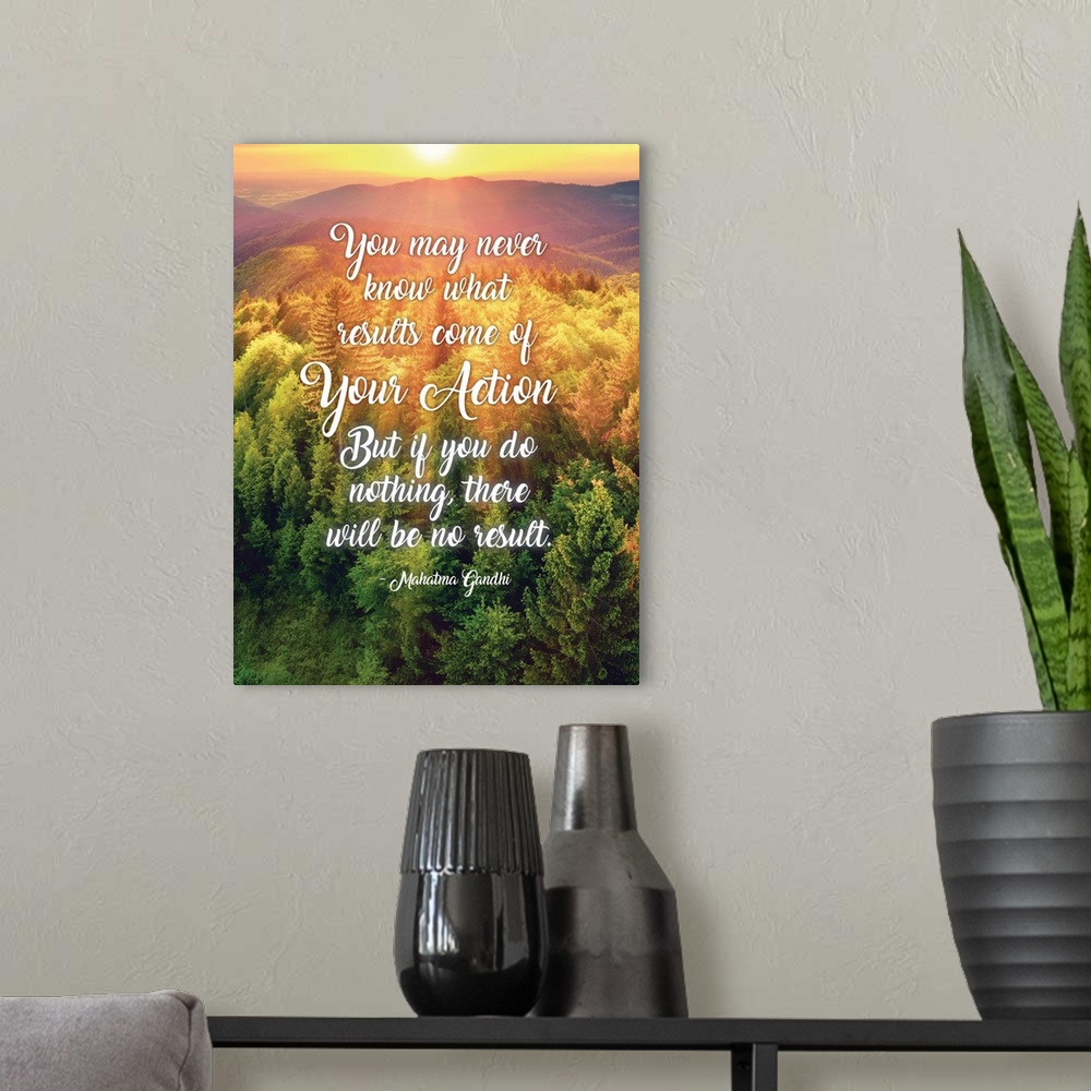 A modern room featuring Digital art image of an inspirational quote by Nobleworks, Inc.
