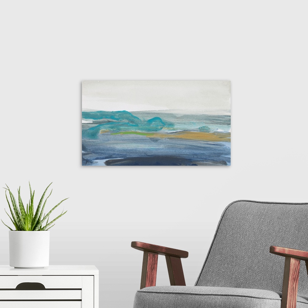 A modern room featuring A Breaking Wave