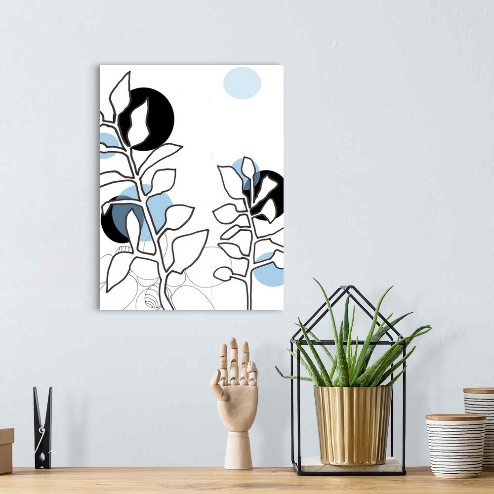 A bohemian room featuring This graphic styled art print and print on demand canvas is simple and bold making a modern state...