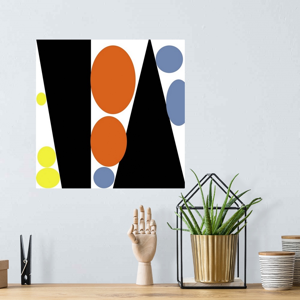 A bohemian room featuring This art print and print on demand canvas is a retro inspired and atomic styled art print perfect...