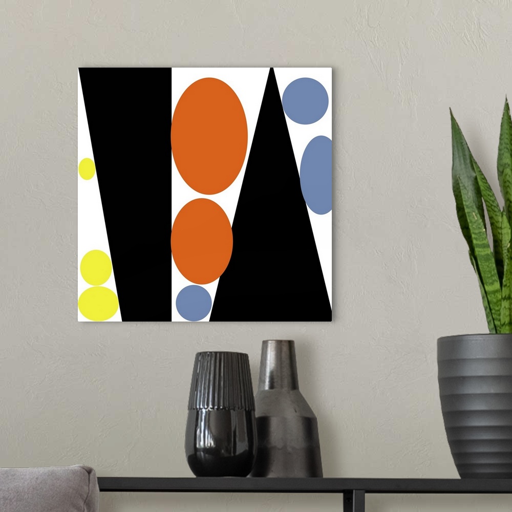 A modern room featuring This art print and print on demand canvas is a retro inspired and atomic styled art print perfect...