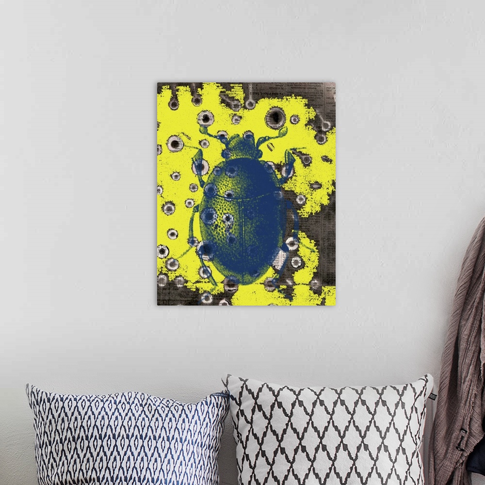 A bohemian room featuring This art print and print on demand canvas was created completely by accident when I ended up with...