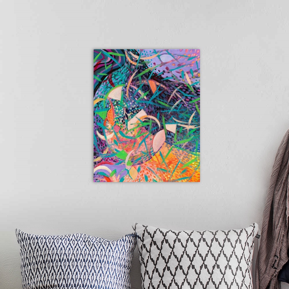 A bohemian room featuring Abstraction 1