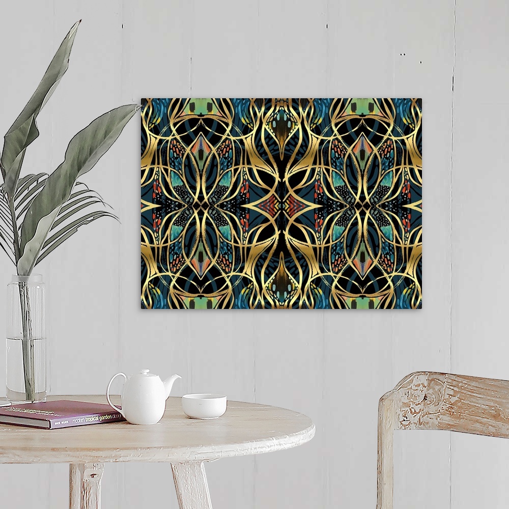 A farmhouse room featuring Abstract Print 6 Repeat