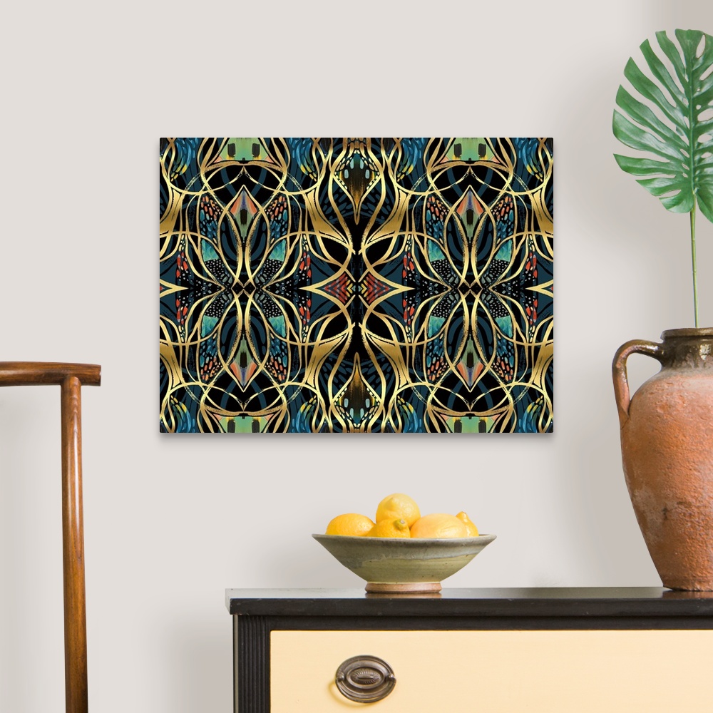 A traditional room featuring Abstract Print 6 Repeat