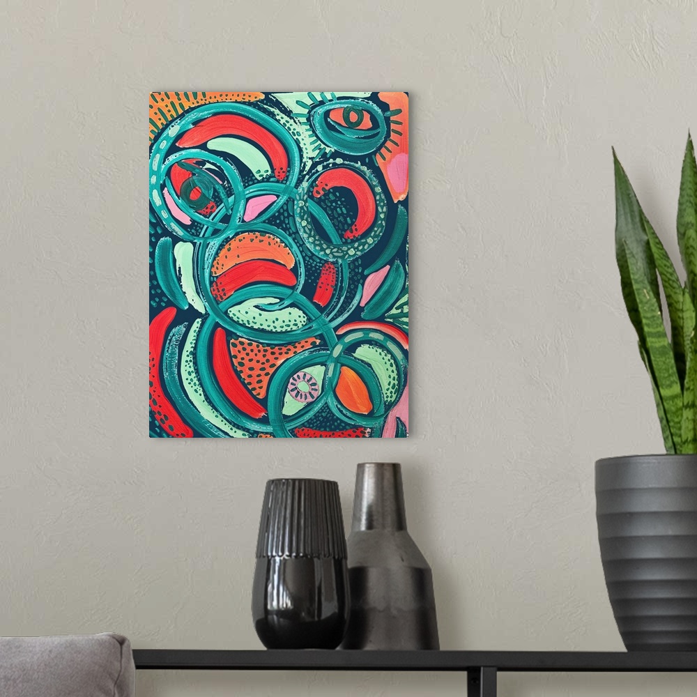 A modern room featuring Abstract Print 7