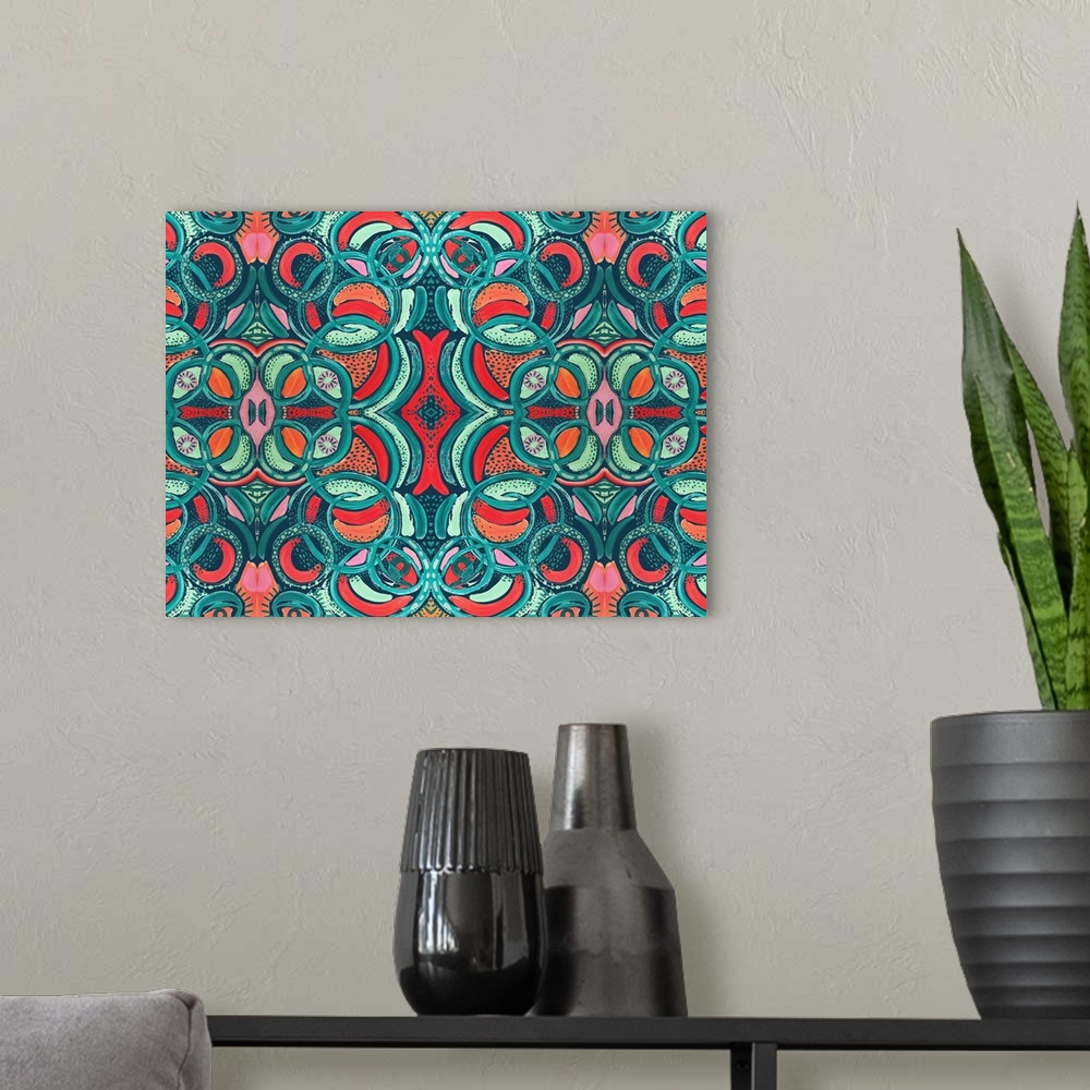 A modern room featuring Abstract Print 7 Repeat