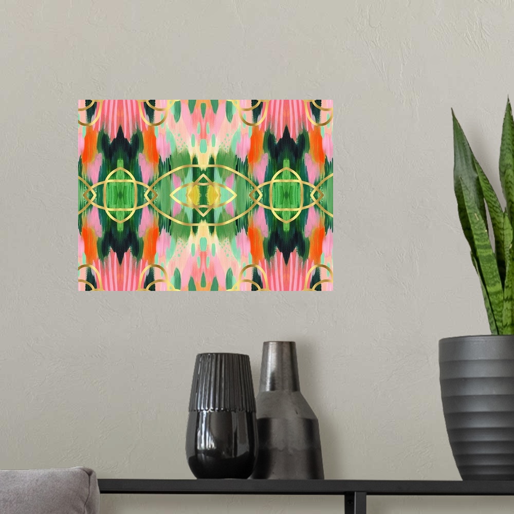 A modern room featuring Abstract Print 85 Repeat