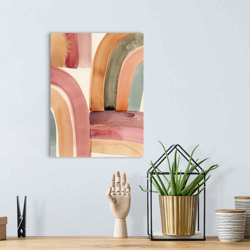 A bohemian room featuring Abstract Rainbow