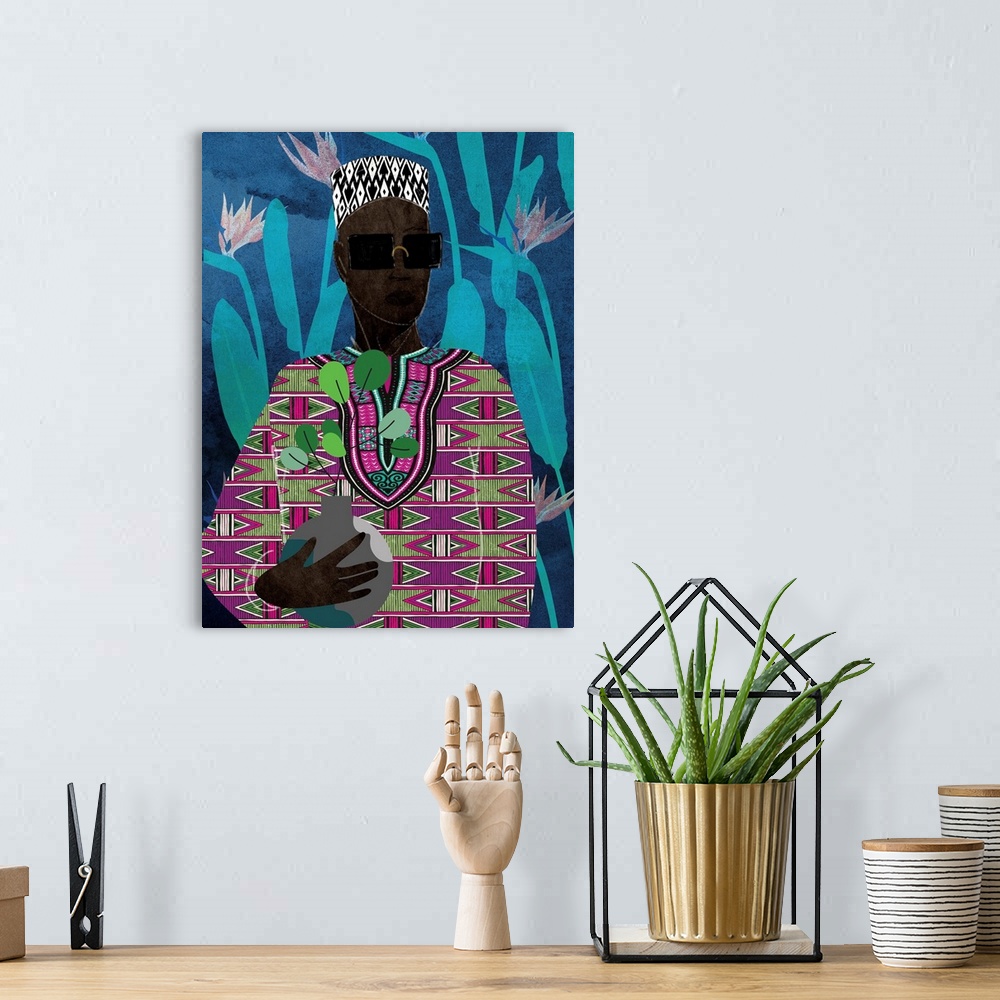 A bohemian room featuring Afro Pop King
