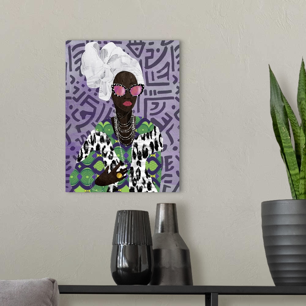 A modern room featuring Afro Pop Queen Fashion