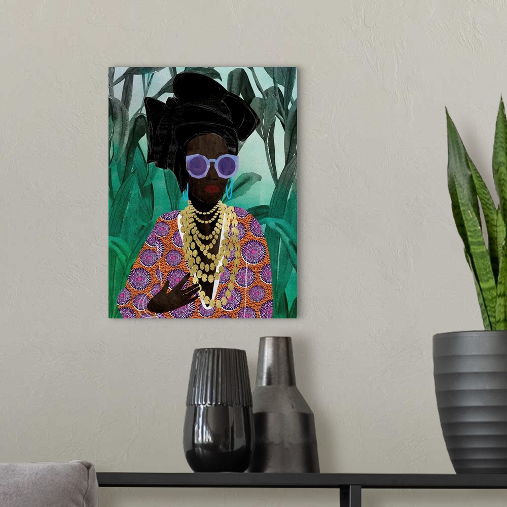 A modern room featuring Afro Pop Queen Jungle