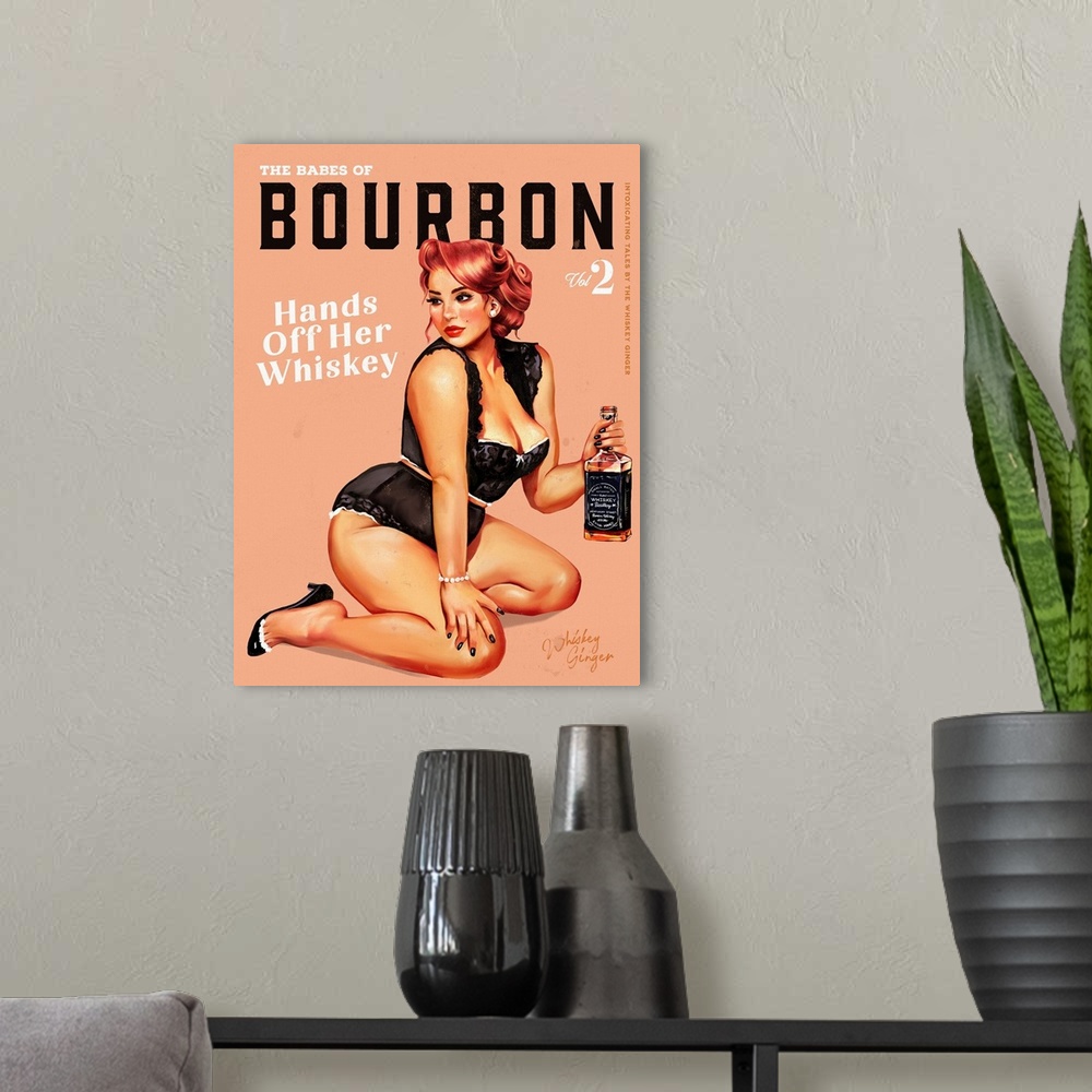 A modern room featuring Babes Of Bourbon - Hands Off