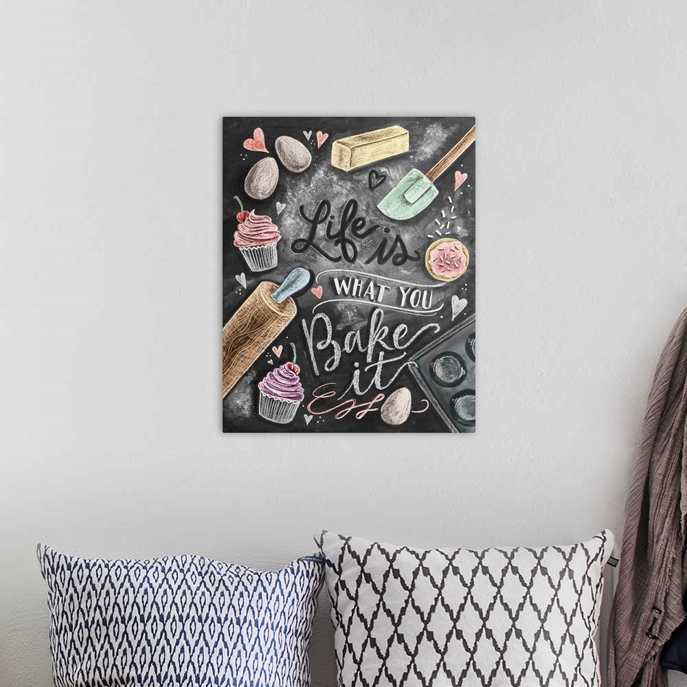 A bohemian room featuring BAKE IT