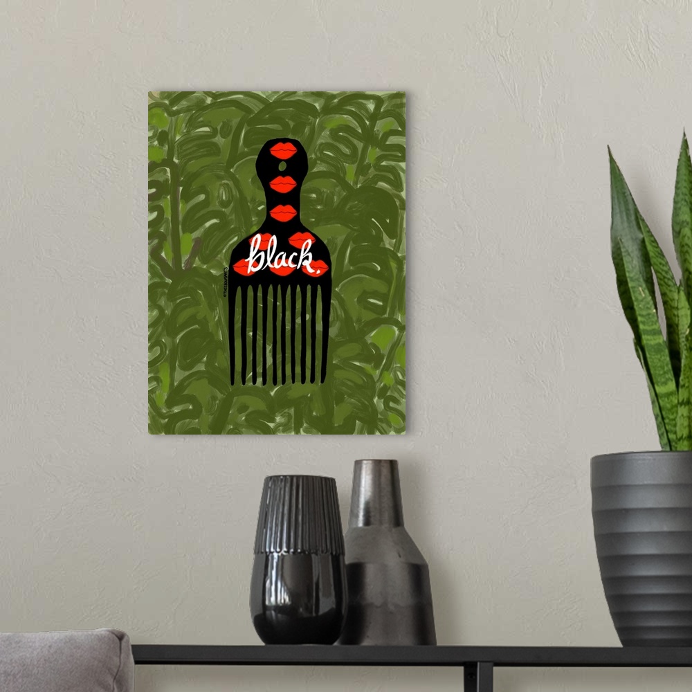 A modern room featuring Black Fro Pick