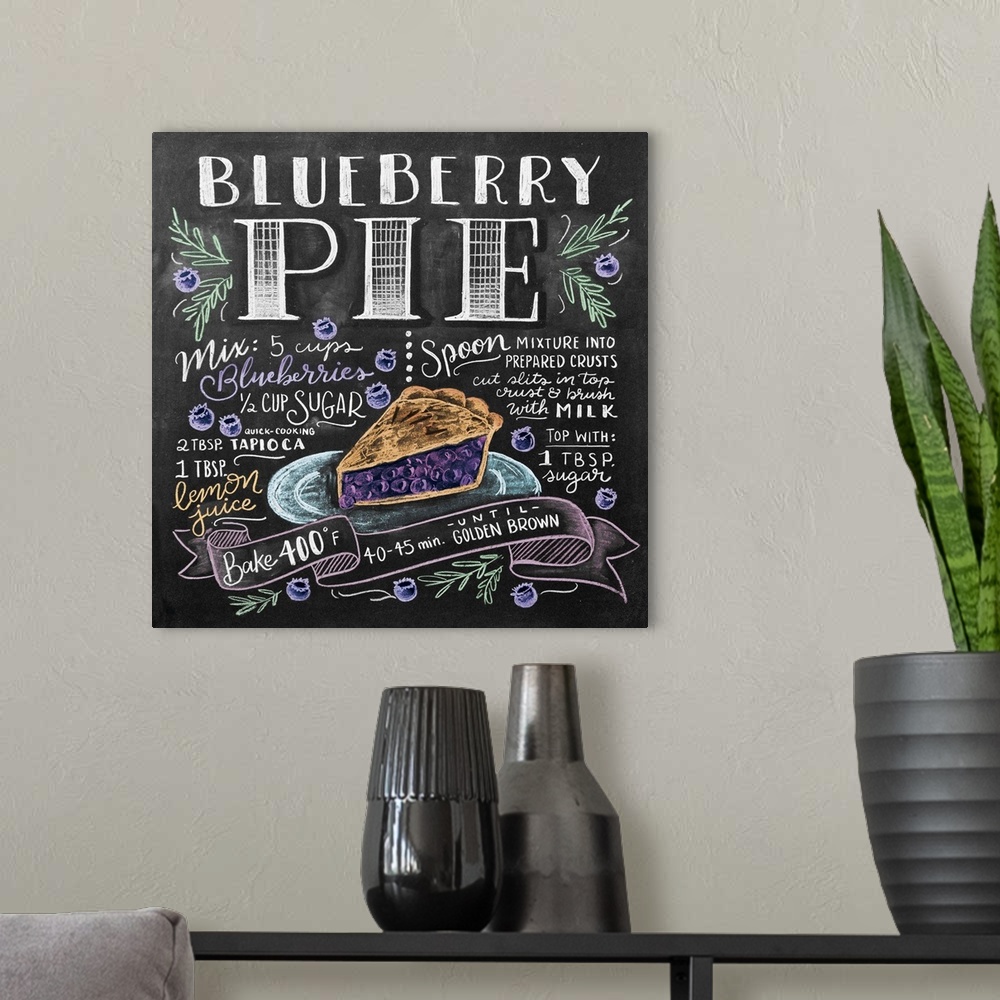 A modern room featuring Blueberry Pie