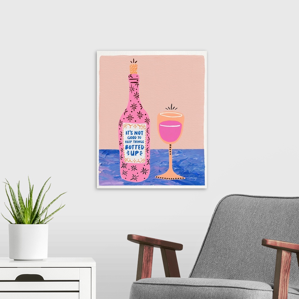 A modern room featuring Bottled Up