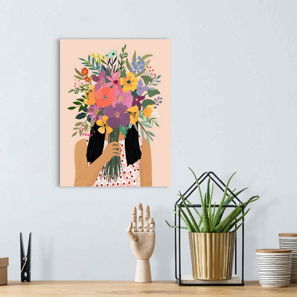 A bohemian room featuring Bouquet
