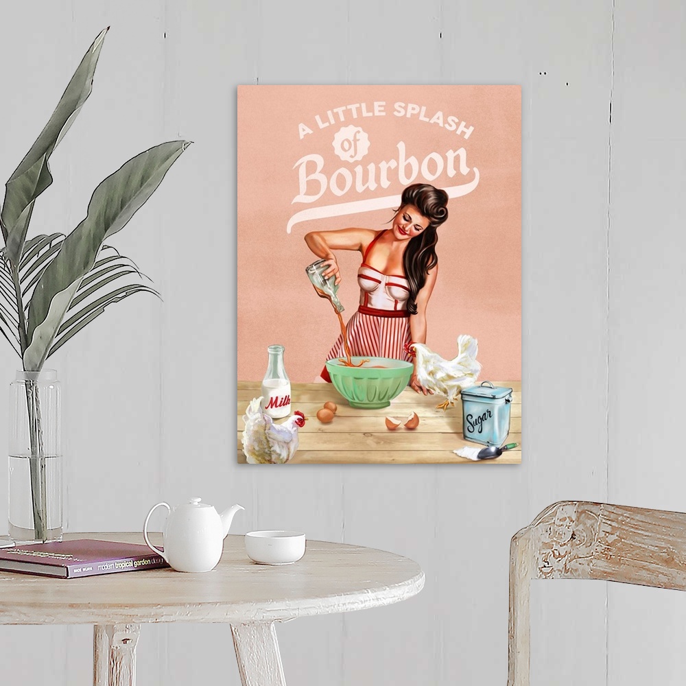 A farmhouse room featuring Bourbon Chickens Pinup
