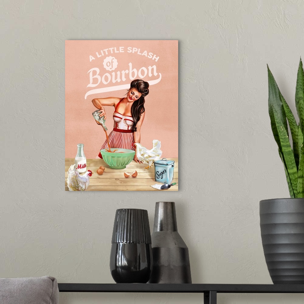 A modern room featuring Bourbon Chickens Pinup
