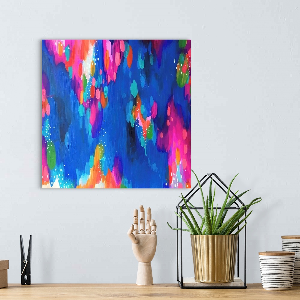 A bohemian room featuring Bright Brush Strokes 047