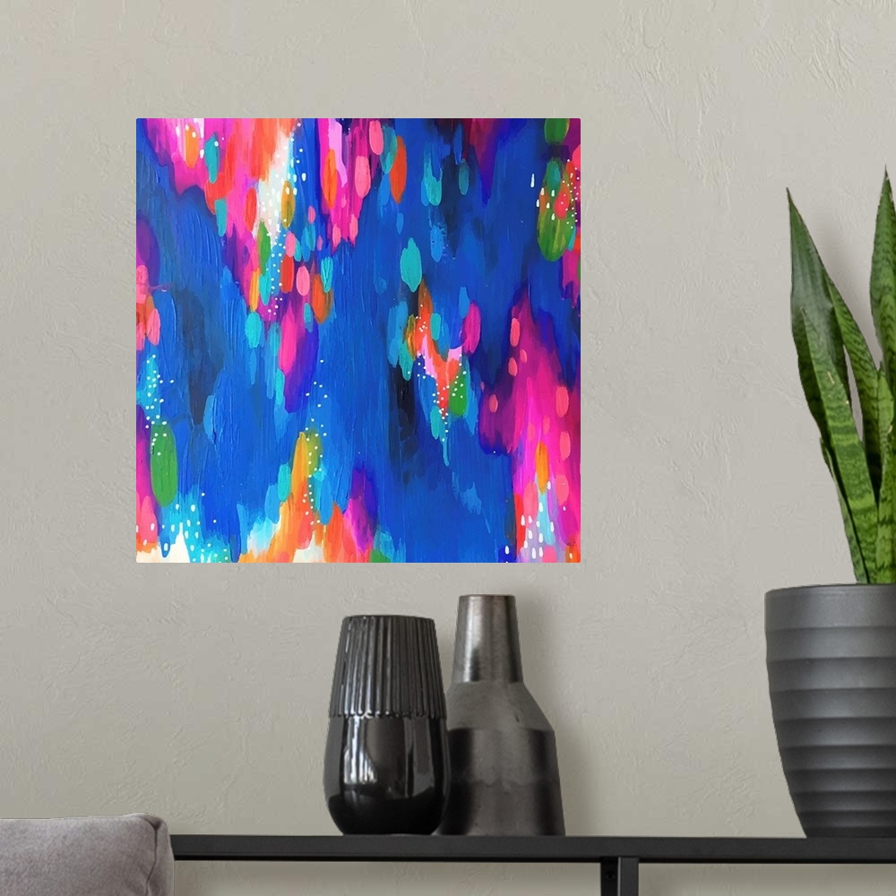 A modern room featuring Bright Brush Strokes 047