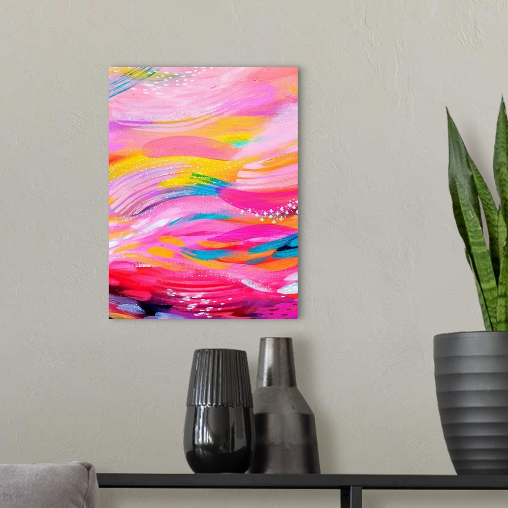 A modern room featuring Brushstrokes 76