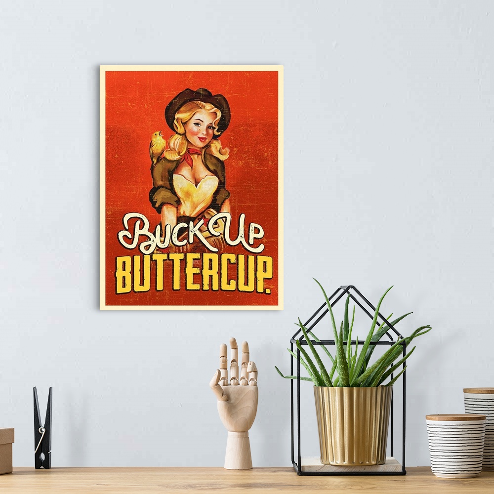 A bohemian room featuring Buck Up Buttercup - Ruby