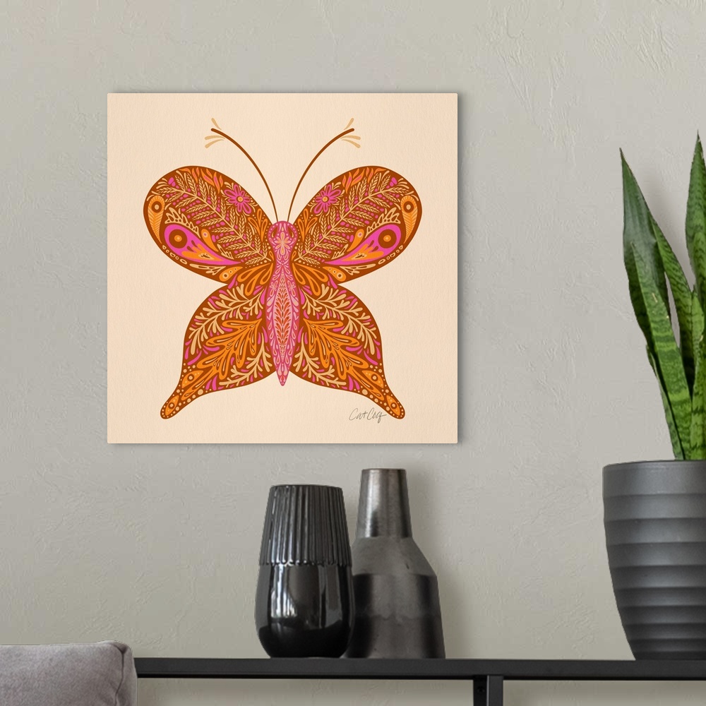 A modern room featuring Butterfly Intricacies - Southwest