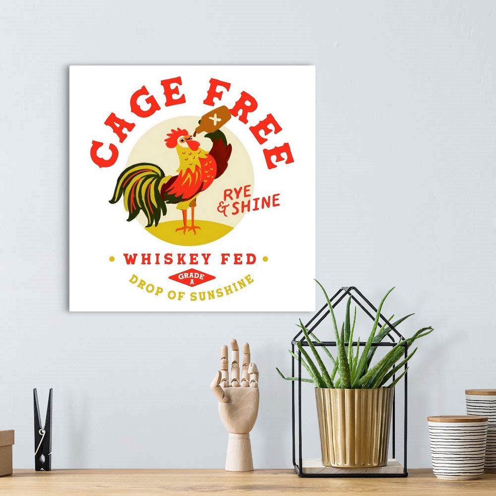 A bohemian room featuring Cage Free Rooster