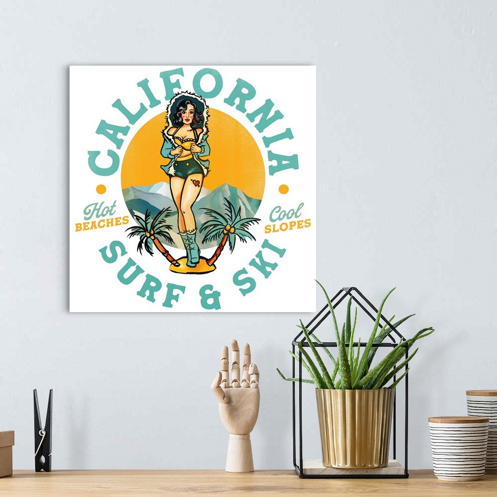 A bohemian room featuring Cali Surf