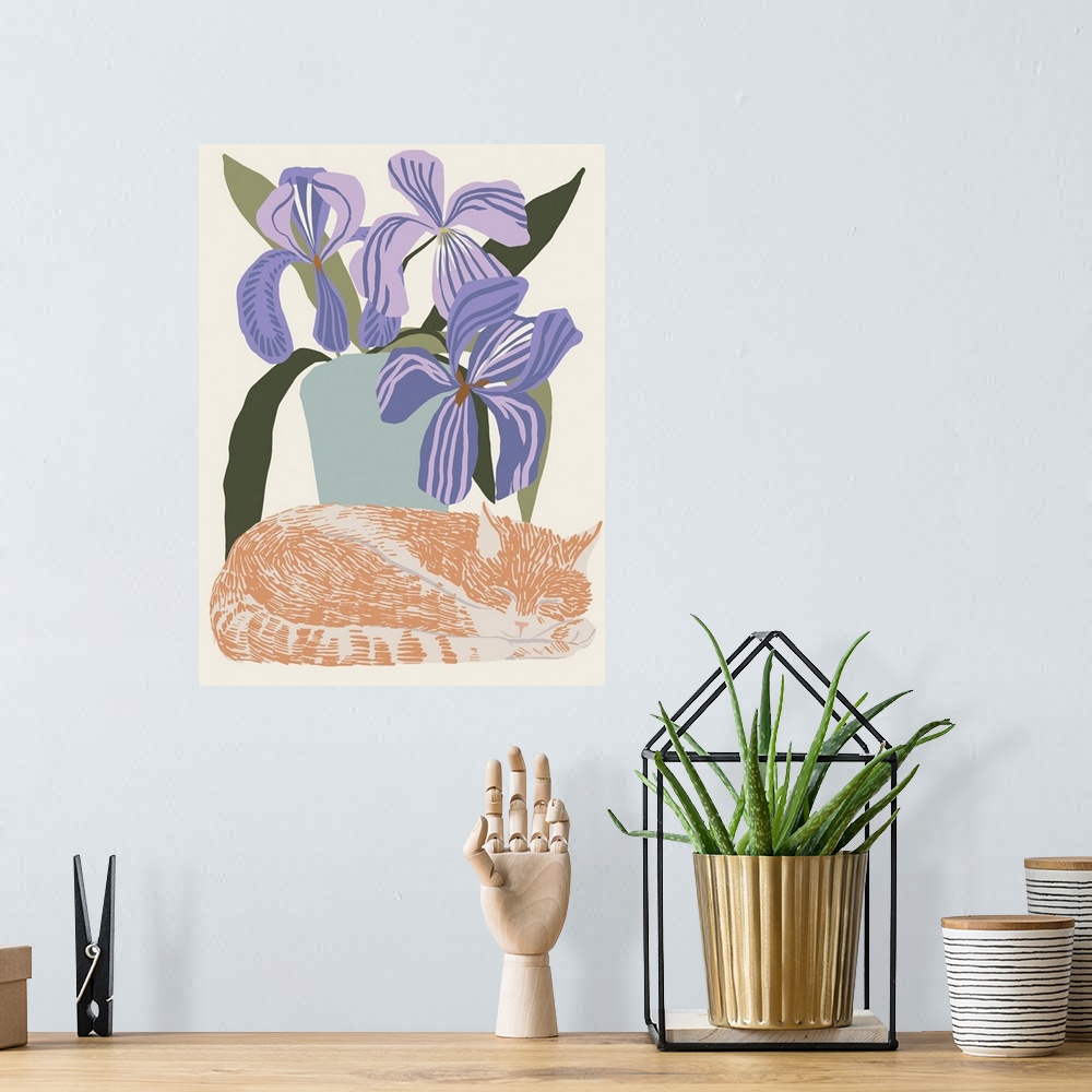 A bohemian room featuring Cat Iris