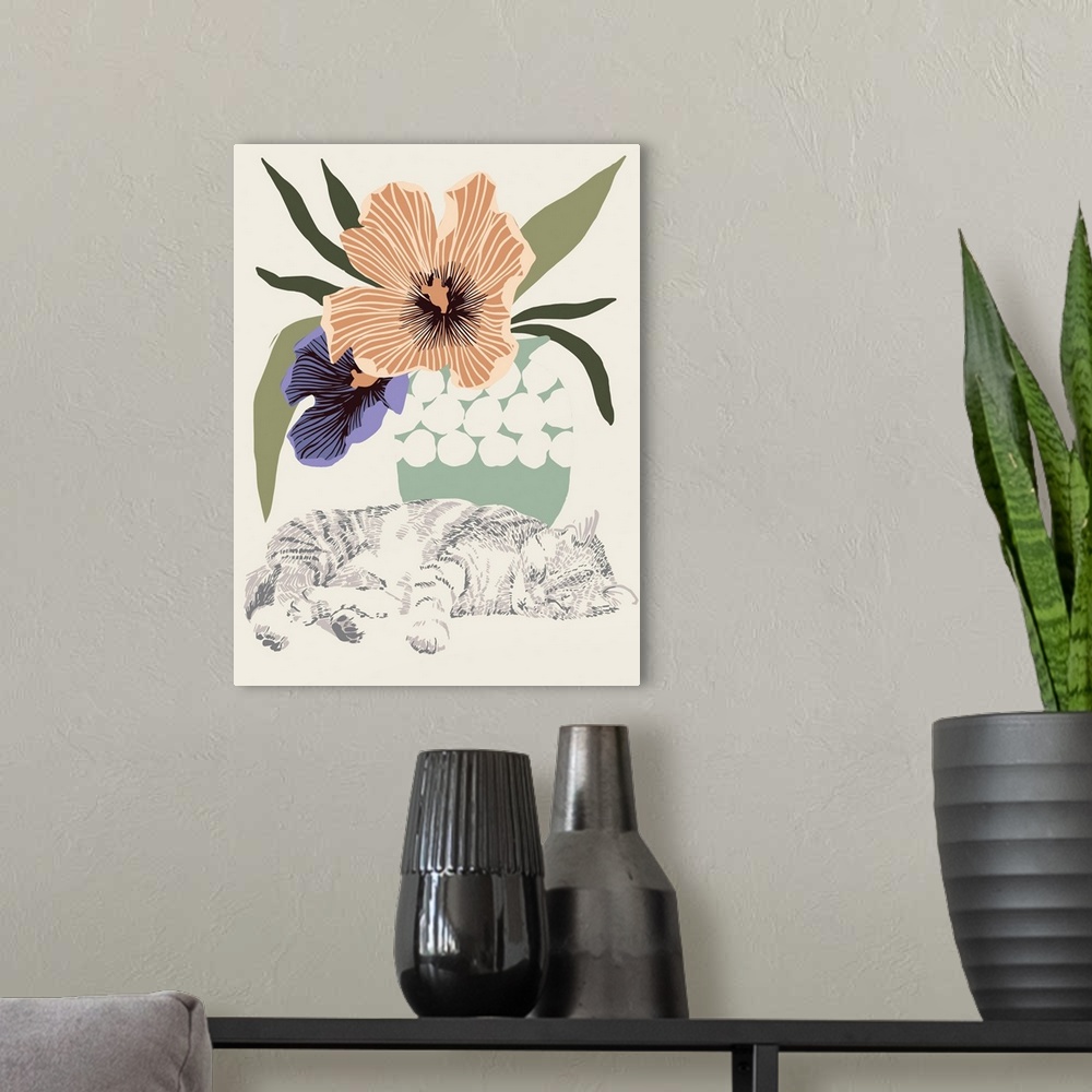 A modern room featuring Cat Tulip