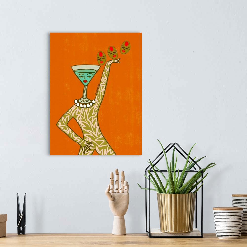 A bohemian room featuring Cocktail Babe With Olives
