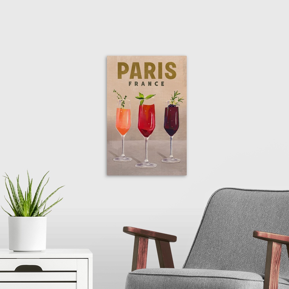 A modern room featuring Cocktail Paris