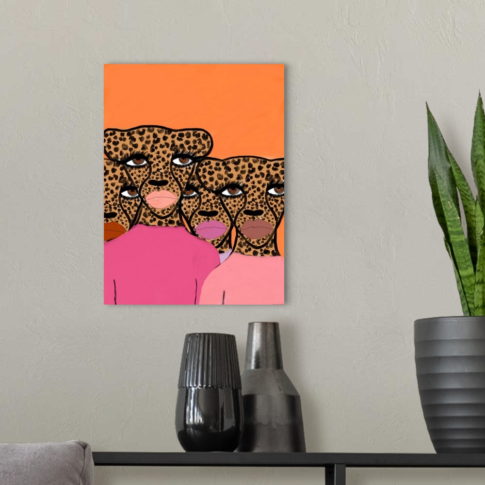 A modern room featuring Color Cheetahs 2