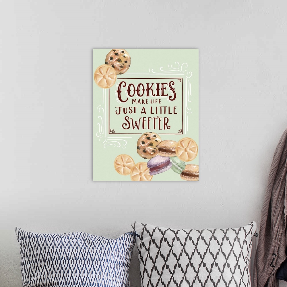 A bohemian room featuring Cookies Make Life