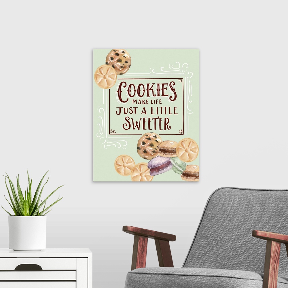 A modern room featuring Cookies Make Life