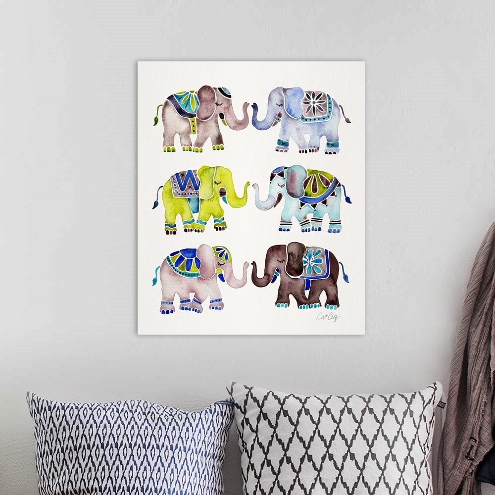 A bohemian room featuring Cool Elephants