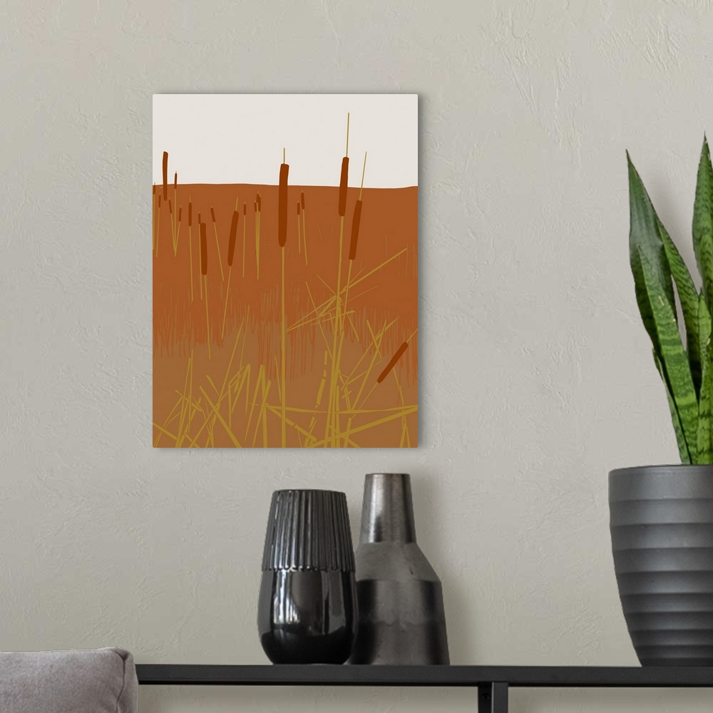 A modern room featuring Daily Walk Cattails