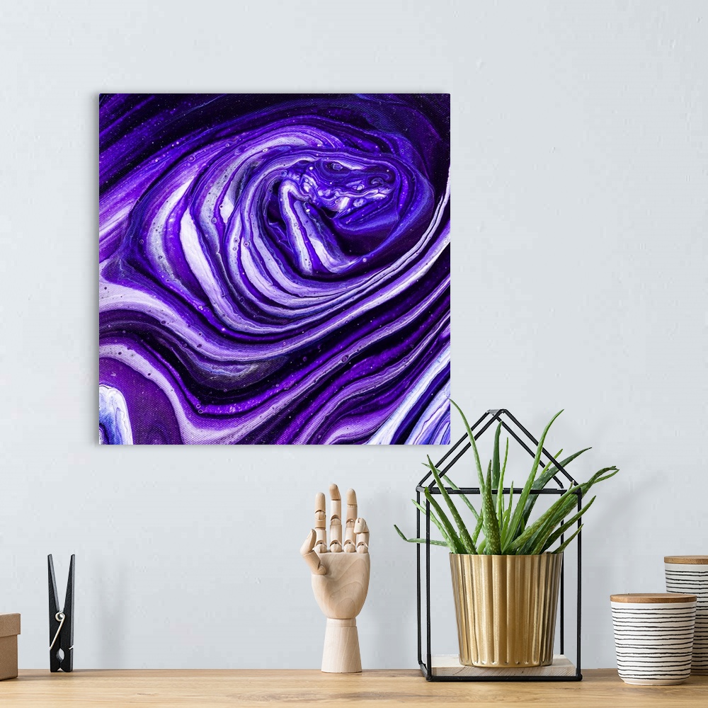 A bohemian room featuring Dark Purple Abstract 66